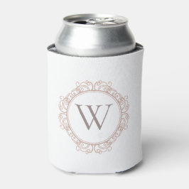 Elegantes Monogramm Modernes Klassisches Elfenbein Dosenkühler