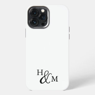 Elegantes Monogramm modernes minimalist schwarzes  iPhone 13 Pro Max Hülle