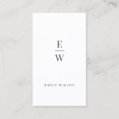 Elegantes Monogramm Modernes Minimalistisches Beru Visitenkarte (Vorderseite)