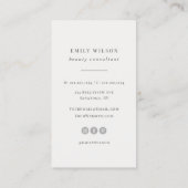 Elegantes Monogramm Modernes Minimalistisches Beru Visitenkarte (Rückseite)