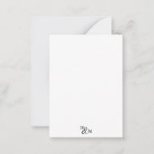 Elegantes Monogramm Modernes Minimalistisches Budg Mitteilungskarte (Vorderseite)