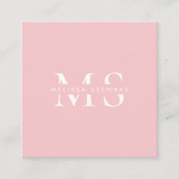 Elegantes Monogramm modernes Pastellrosa beruflich