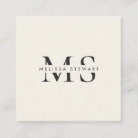 Elegantes Monogramm modernes schlichtes Beige beru