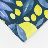 Elegantes Monogramm Name Rustikal Citrus Lemmonen  Fleecedecke (Ecke)