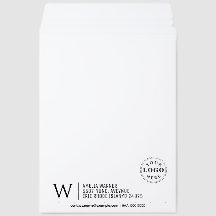 Elegantes Monogramm Name und Adresse Stylisch