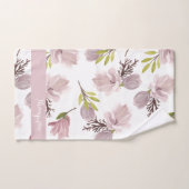 Elegantes monogramm-Pinsel feminines rosa Muster Badhandtuch Set (Handtuch)