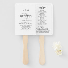 Elegantes Monogramm-Programm für Schwarz-Weiß-Kall Fächer