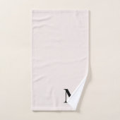 Elegantes Monogramm Rosa Badhandtuch Set (Handtuch)