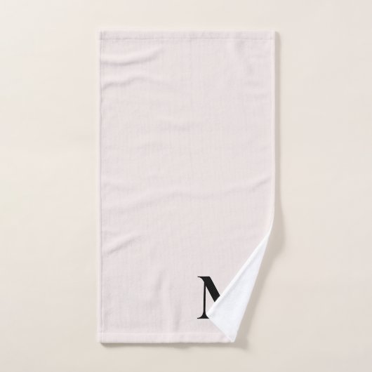 Elegantes Monogramm Rosa Badhandtuch Set (Handtuch)