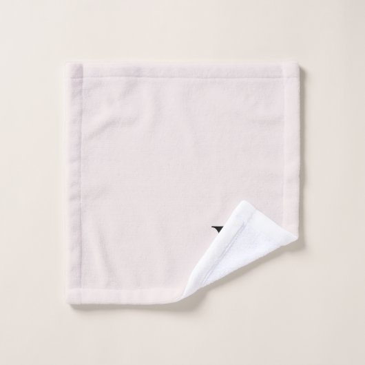 Elegantes Monogramm Rosa Badhandtuch Set (Waschlappen)