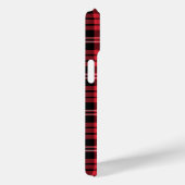 Elegantes Monogramm rotes Karo Case-Mate iPhone Hülle (Rückseite / Rechts)