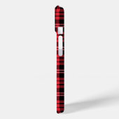 Elegantes Monogramm rotes Karo Case-Mate iPhone Hülle (Rückseite / Links)