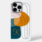 Elegantes Monogramm Rustikale Abstrakte Boho-Kunst Case-Mate iPhone Hülle (Rückseite)