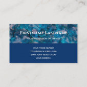 Elegantes Monogramm Saphire zwei Töne blaue Krista Visitenkarte (Rückseite)