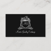 Elegantes Monogramm-Schmuckgeschäft  Visitenkarte (Vorderseite)