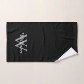 Elegantes Monogramm-Schrift-Name Badhandtuch Set (Handtuch)