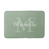Elegantes Monogramm-Schriftname Badematte (Vorderseite)