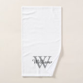 Elegantes Monogramm-Schriftname Badhandtuch Set (Handtuch)