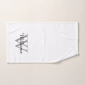 Elegantes Monogramm-Schriftname Badhandtuch Set (Handtuch)