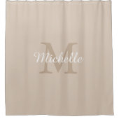 Elegantes Monogramm-Schriftname Duschvorhang (Vorderseite)