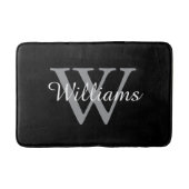 Elegantes Monogramm-Schriftzug-Name Badematte (Vorderseite)