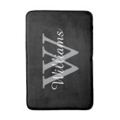 Elegantes Monogramm-Schriftzug-Name Badematte (Vorderseite Vertikal)