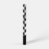 Elegantes Monogramm Schwarz-Weiß-iPhone 15 Fall Samsung Galaxy Hülle (Rechte Seite)