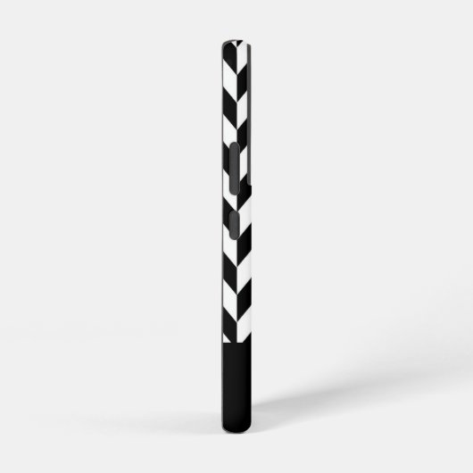 Elegantes Monogramm Schwarz-Weiß-iPhone 15 Fall Samsung Galaxy Hülle (Rechte Seite)