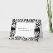 Elegantes Monogramm Schwarz-Weiß-Muster (Rückseite)