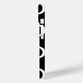 Elegantes Monogramm Schwarz-Weiß-Muster Case-Mate iPhone Hülle (Rückseite / Links)