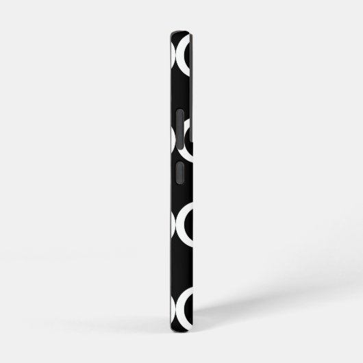 Elegantes Monogramm Schwarz/Weiß Samsung Galaxy Hülle (Rechte Seite)