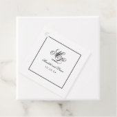 Elegantes Monogramm Schwarz-Weiß-Script Geschenkanhänger (Beispiel)