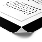 Elegantes Monogramm Schwarz-weißer Hochzeitsstift Poster (Ecke)