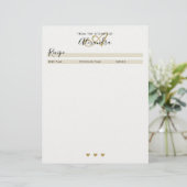 Elegantes Monogramm Schwarzes Gold Einfaches Rezep (Stehend Vorderseite)