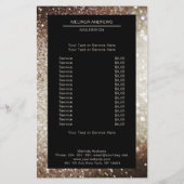 Elegantes Monogramm Silber Gold Flyer (Hinten)