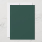 Elegantes Monogramm-Skript Smaragdgrüne Hochzeit Einladung (Rückseite)