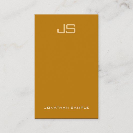Elegantes Monogramm Vertikales Template Luxuriös S Visitenkarte (Vorderseite)