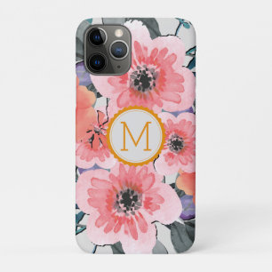 Elegantes Monogramm Vintage-Blumen #31 Case-Mate iPhone Hülle