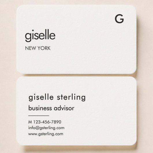 Elegantes Monogramm  Visitenkarte