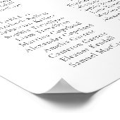 Elegantes Monogramm-Wappen Hochzeitstabelle Poster (Ecke)