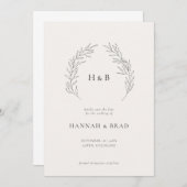 Elegantes Monogramm-Wappen Save The Date (Vorne/Hinten)