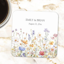 Elegantes Monogramm Wasserfarbe Bunte Wildblume