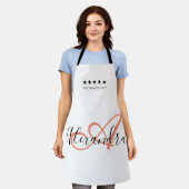 Elegantes Monogramm Weißes Korallenskript Bester C Schürze (Getragen)