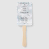 Elegantes Monogramm-Winterhochzeitsprogramm Fächer (Rückseite)