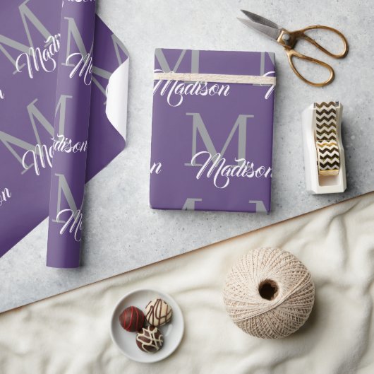 Elegantes Monogramm Wrapping Paper - Personalisier Geschenkpapier (Kunsthandwerk)