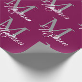 Elegantes Monogramm Wrapping Paper - Personalisier Geschenkpapier (Ecke)