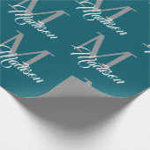 Elegantes Monogramm Wrapping Paper - Personalisier Geschenkpapier (Ecke)