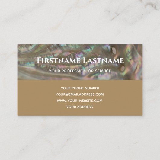 Elegantes Monogramm Zwei-Töne Mutter von Perlenobe Visitenkarte (Rückseite)