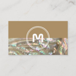 Elegantes Monogramm Zwei-Töne Mutter von Perlenobe Visitenkarte