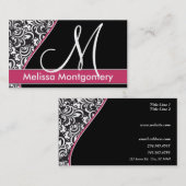 Elegantes Monogrammgeschäft - Visitenkarte (Vorne/Hinten)